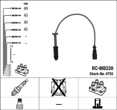 NGK 0755 (RCMB220) Buji Kablosu