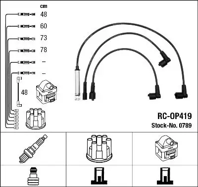 NGK 0789 (RCOP419) Buji Kablosu 1612533