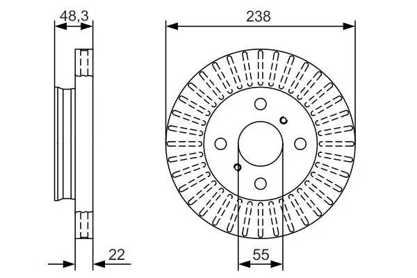 BOSCH 0986479A63 Ön Fren Diski