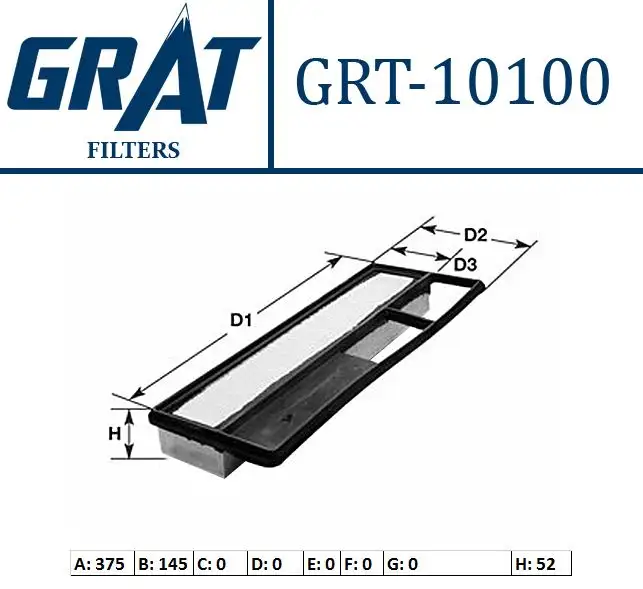 GRAT 10100 Hava Filtresi