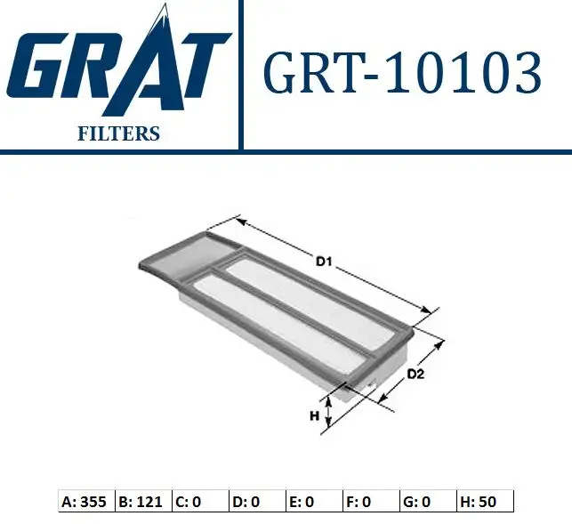 GRAT 10103 Hava Filtresi 51920958