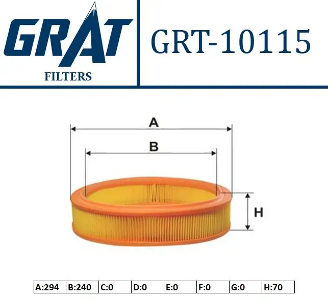 GRAT 10115 Hava Filtresi 46536222