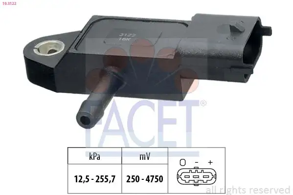 FACET 10.3122 MAP Sensörü
