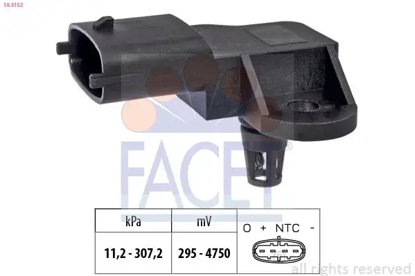FACET 10.3152 MAP Sensörü 96440381