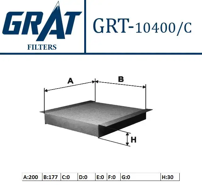 GRAT 10400C Polen Filtresi (Karbonlu) 77364561