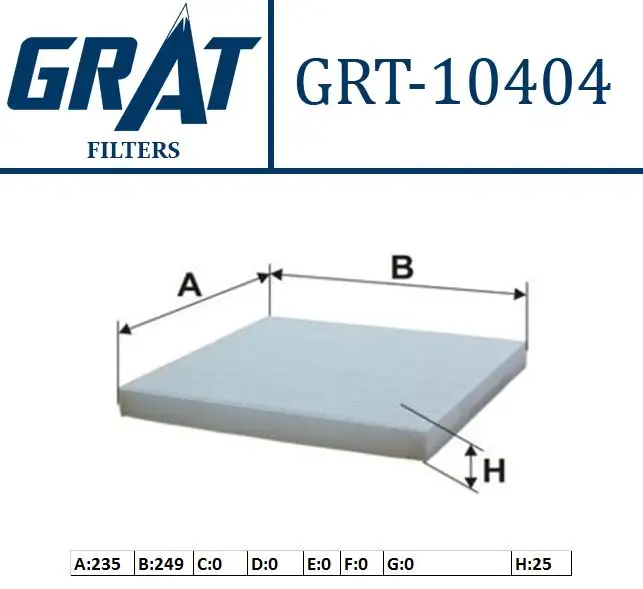 GRAT 10404 Polen Filtresi 77364063