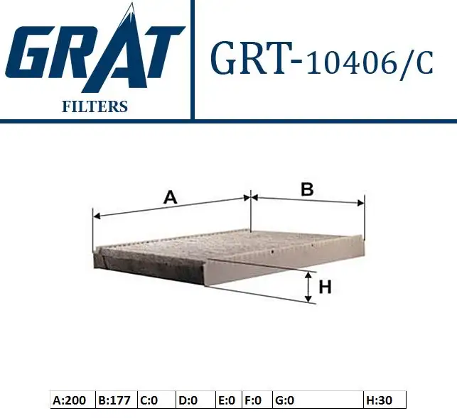 GRAT 10406C Polen Filtresi (Karbonlu) 46442422