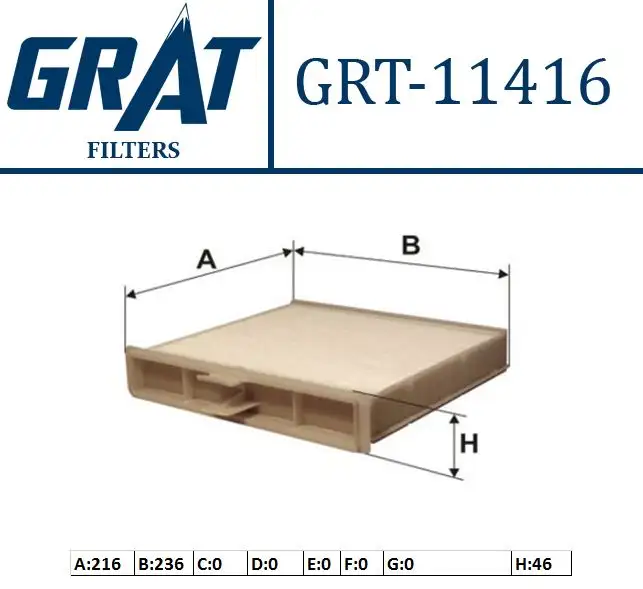 GRAT 11416 Polen Filtresi 7701055110