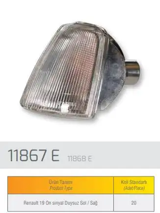 FARBA 11867D Sinyal Lambası (Sol) 7701030016