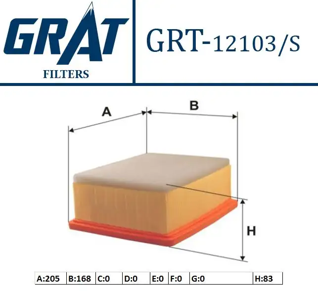 GRAT 12103S Hava Filtresi 1444CA