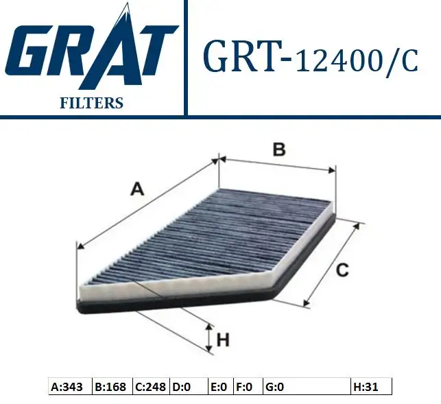 GRAT 12400C Polen Filtresi (Karbonlu) 6447PE