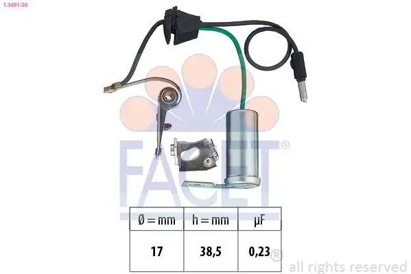 FACET 1.3691/26 Platin 7701032418
