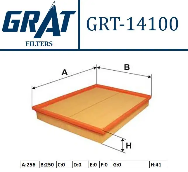 GRAT 14100 Hava Filtresi 835622