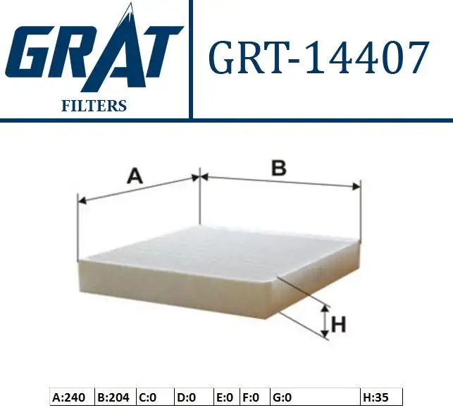 GRAT 14407 Polen Filtresi