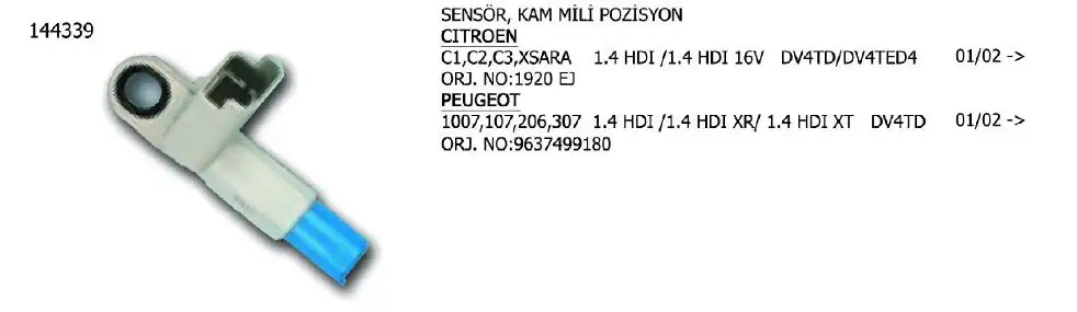 ÜNÜVAR 144339 Eksantrik Sensörü