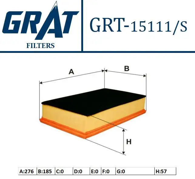 GRAT 15111S Hava Filtresi 1L0129620C