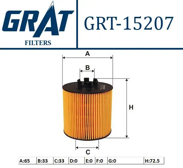 GRAT 15207 Yağ Filtresi 03C115562