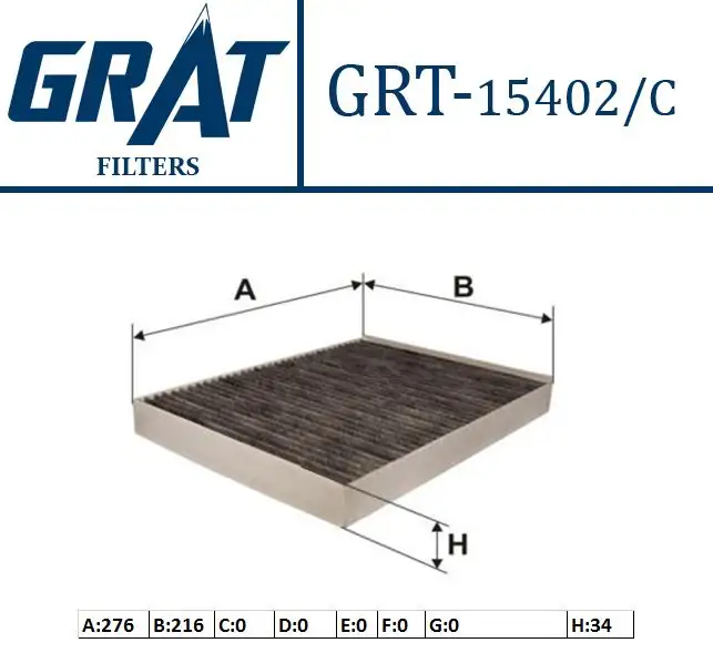 GRAT 15402C Polen Filtresi (Karbonlu) 7H0819631A
