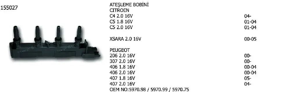 ÜNÜVAR 155027-2 Bobin