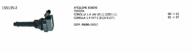 ÜNÜVAR 155135-2 Bobin 900801901700