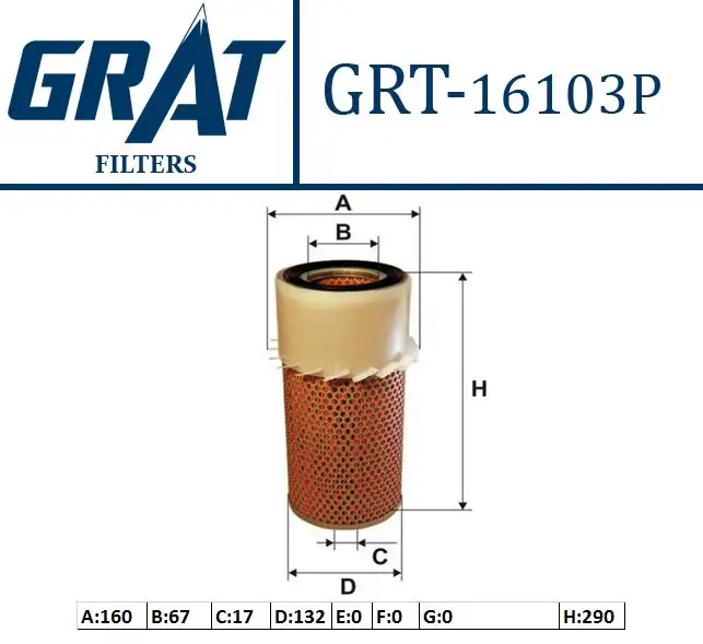 GRAT 16103P Hava Filtresi MD603446
