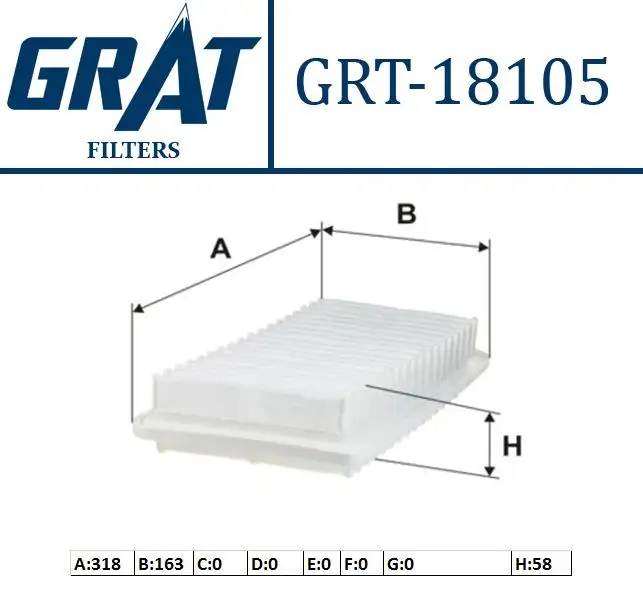 GRAT 18105 Hava Filtresi 178010G010