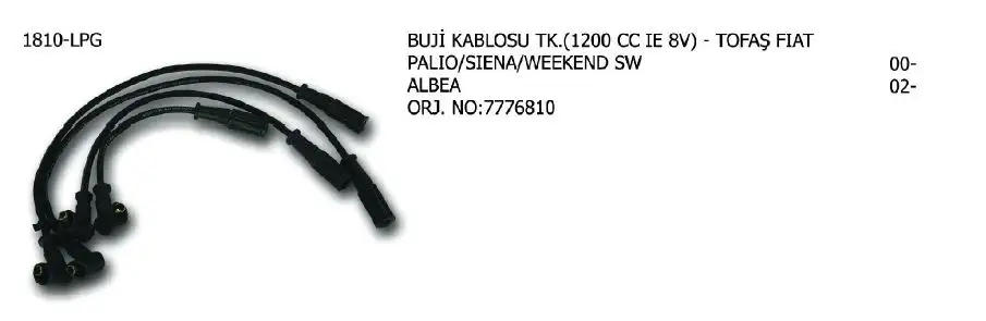 ÜNÜVAR 1810-LPG Buji Kablosu 7776810