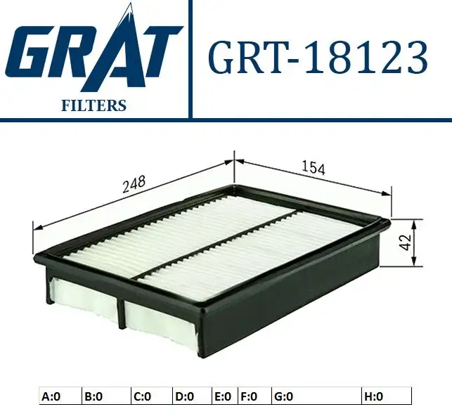 GRAT 18123 Hava Filtresi 1780116020