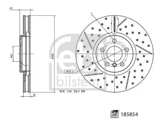 FEBI 185854 Ön Fren Diski 34106864133
