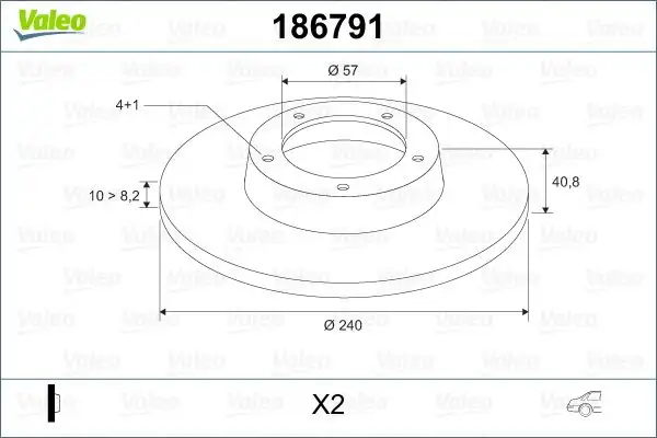 VALEO 186791 Arka Fren Diski 9196592