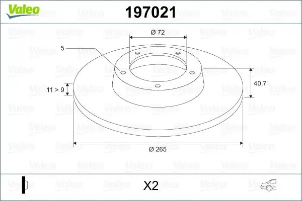 VALEO 197021 Arka Fren Diski