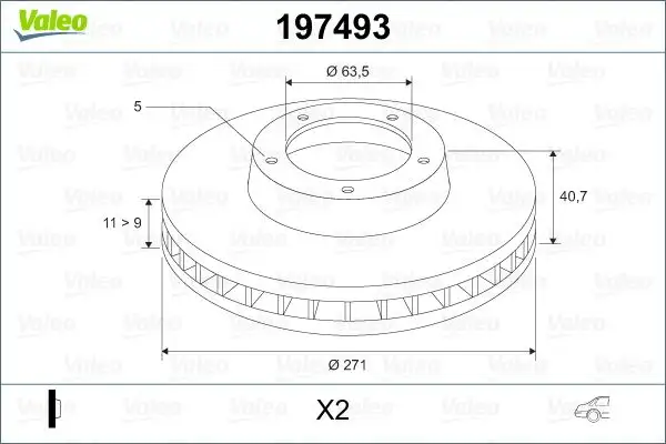 VALEO 197493 Arka Fren Diski 2023618