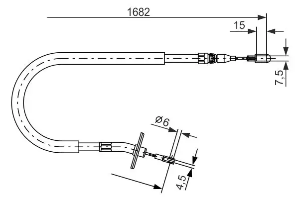 BOSCH 1987477703 El Fren Halatı (Arka Sol) A6674204685