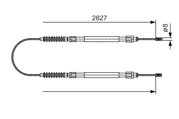 BOSCH 1987482006 El Fren Halatı (Arka) 4745V3