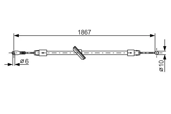 BOSCH 1987482028 El Fren Halatı (Ön) A9064202285