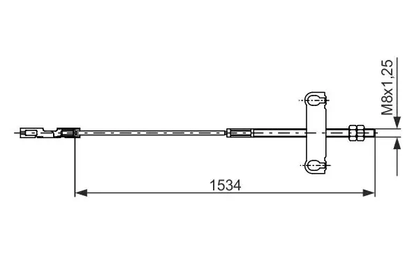 BOSCH 1987482195 El Fren Halatı (Ön) 4060872