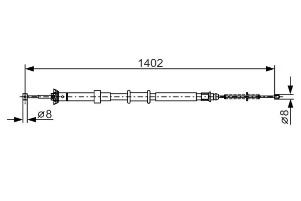 BOSCH 1987482241 El Fren Halatı (Arka) 9S512A603BA