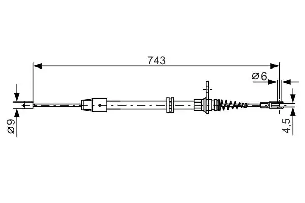 BOSCH 1987482329 El Fren Halatı (Arka) A2124201285