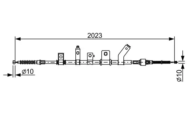 BOSCH 1987482515 El Fren Halatı (Arka Sol) MN102416