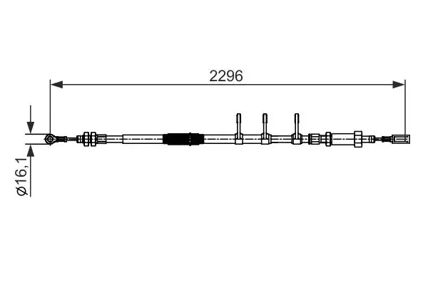 BOSCH 1987482595 El Fren Halatı (Ön)