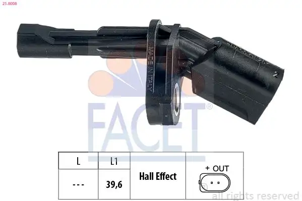 FACET 21.0008 ABS Hız Sensörü (Arka Sağ)
