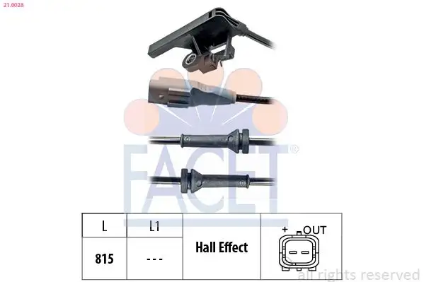 FACET 21.0028 ABS Hız Sensörü (Arka)