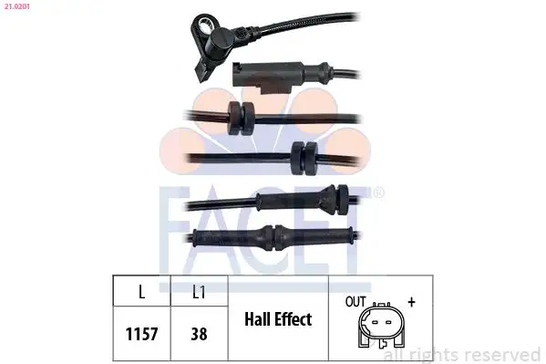 FACET 21.0201 ABS Hız Sensörü (Ön)