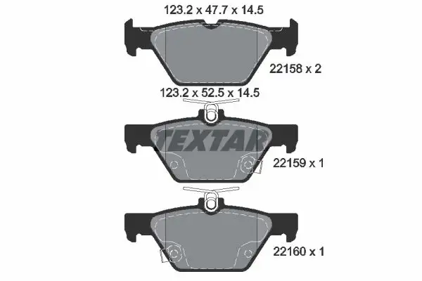 TEXTAR 2215801 Arka Fren Balatası