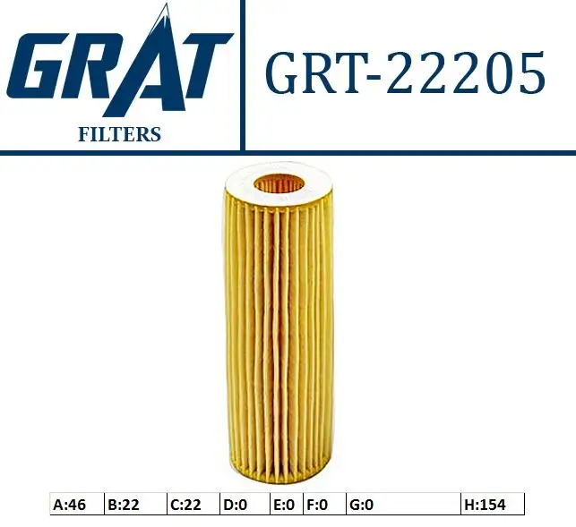 GRAT 22205 Yağ Filtresi 2711800009