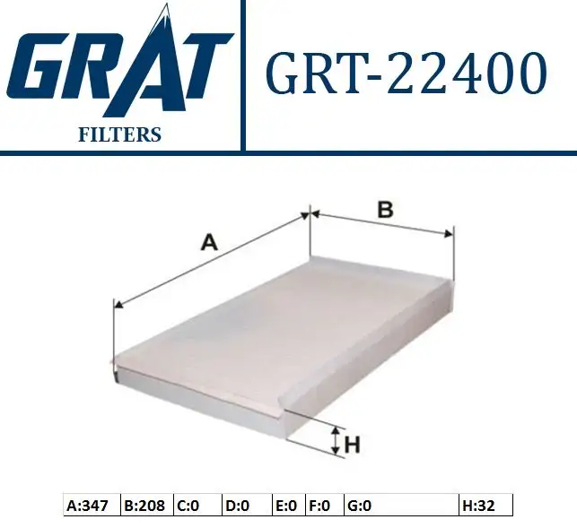 GRAT 22400 Polen Filtresi 6398350247