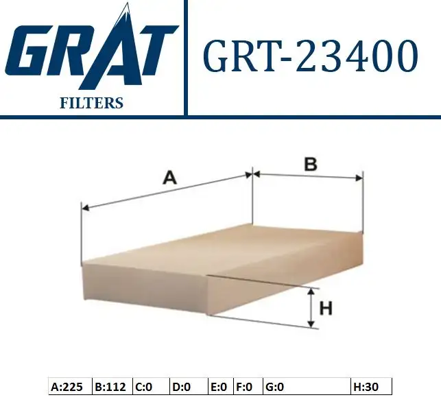 GRAT 23400 Polen Filtresi 80292S6DG01