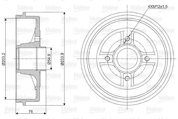 VALEO 237003 Fren Kampanası 4320000QAG