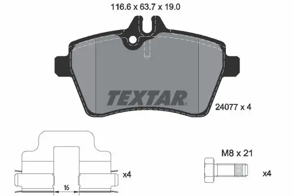 TEXTAR 2407701 Ön Fren Balatası