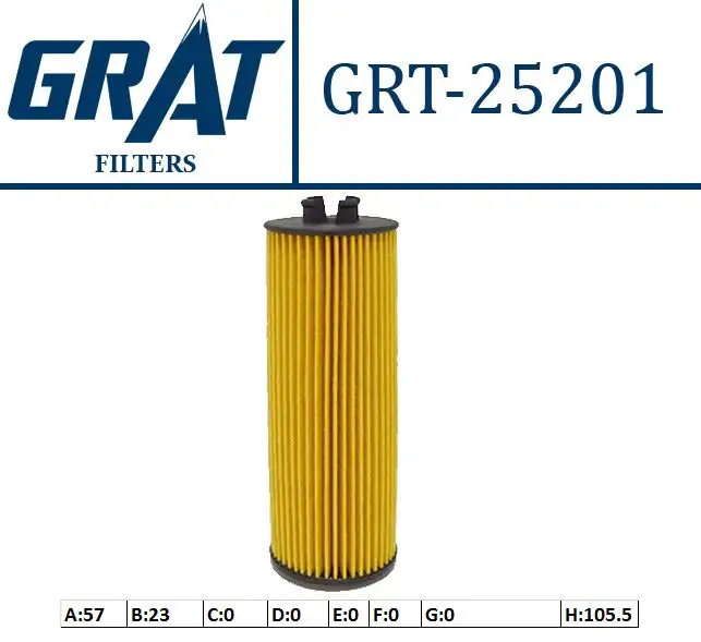 GRAT 25201 Yağ Filtresi 55589295